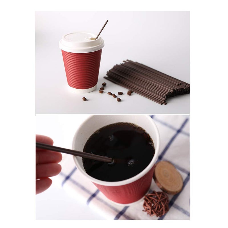 lasenersm 100 Pieces Two Holes Coffee Stirrer Straw 2-in-1 Disposable Plastic Coffee Stir Sticks Coffee Stirrer Straw for Coffee Bars Office Restaurants Home Indoor Outdoor - Image 3